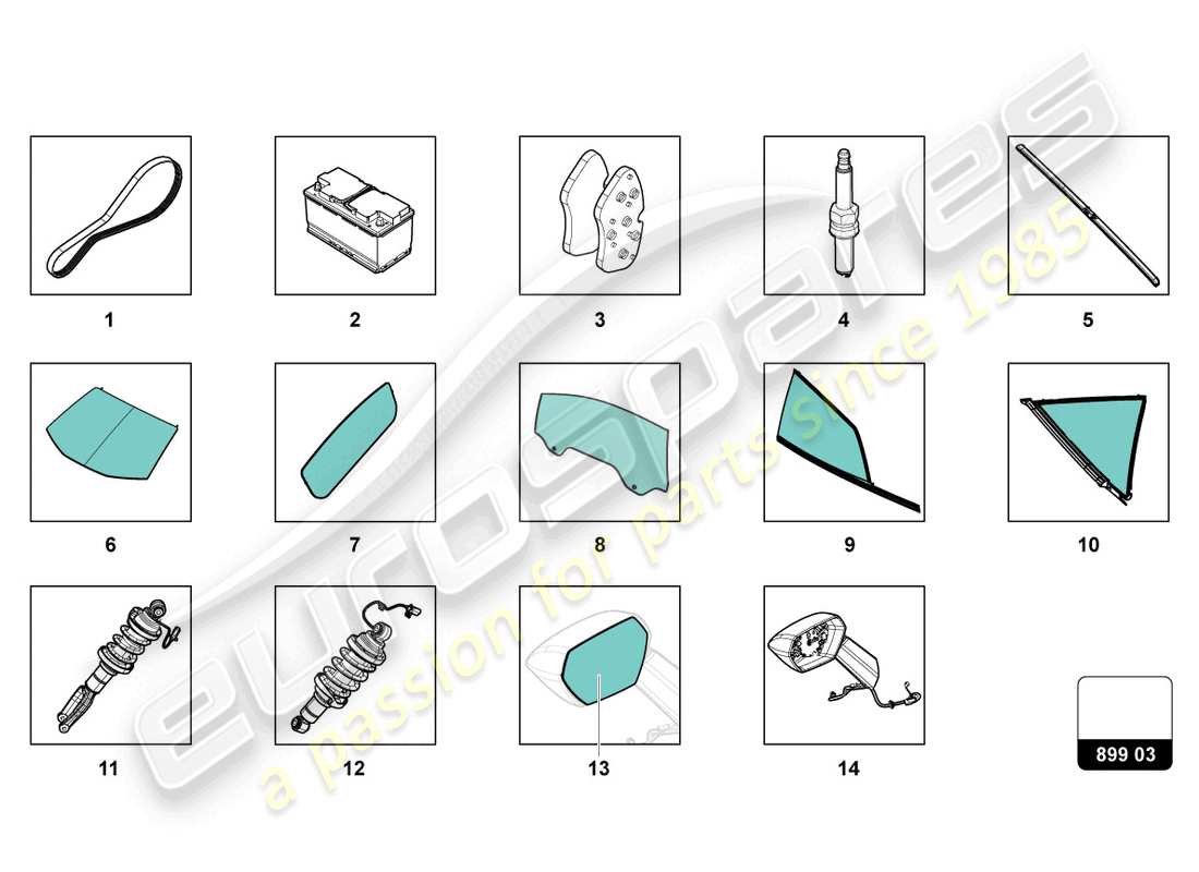 lamborghini evo spyder (2023) per ritiro diagramma delle parti