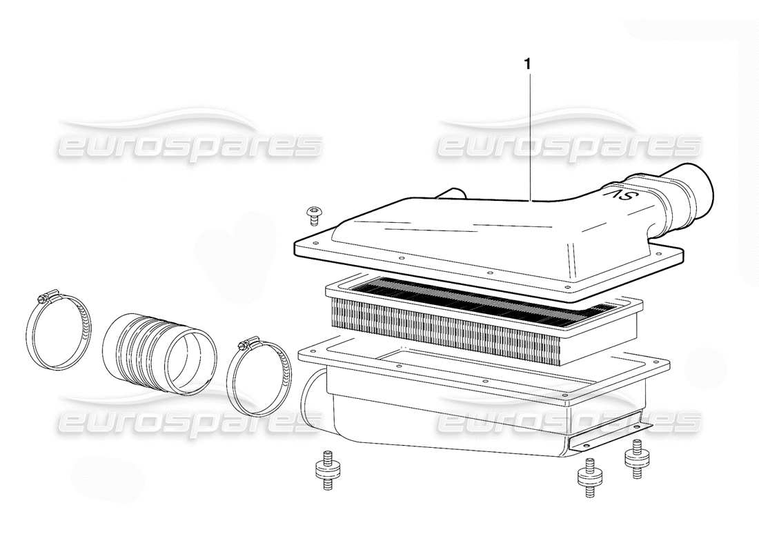 lamborghini diablo (1991) filtri dell'aria (valido per la versione svizzera - ottobre 1991) diagramma delle parti