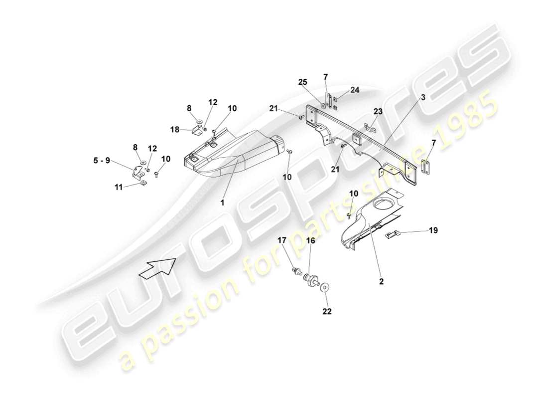 lamborghini lp570-4 sl (2014) copertura vano motore diagramma delle parti