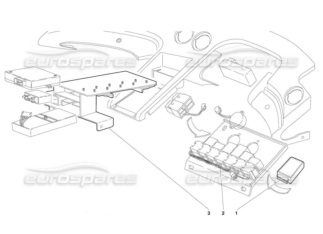 lamborghini diablo (1991) schema delle parti dell'impianto elettrico (valido per la versione australiana - ottobre 1991).