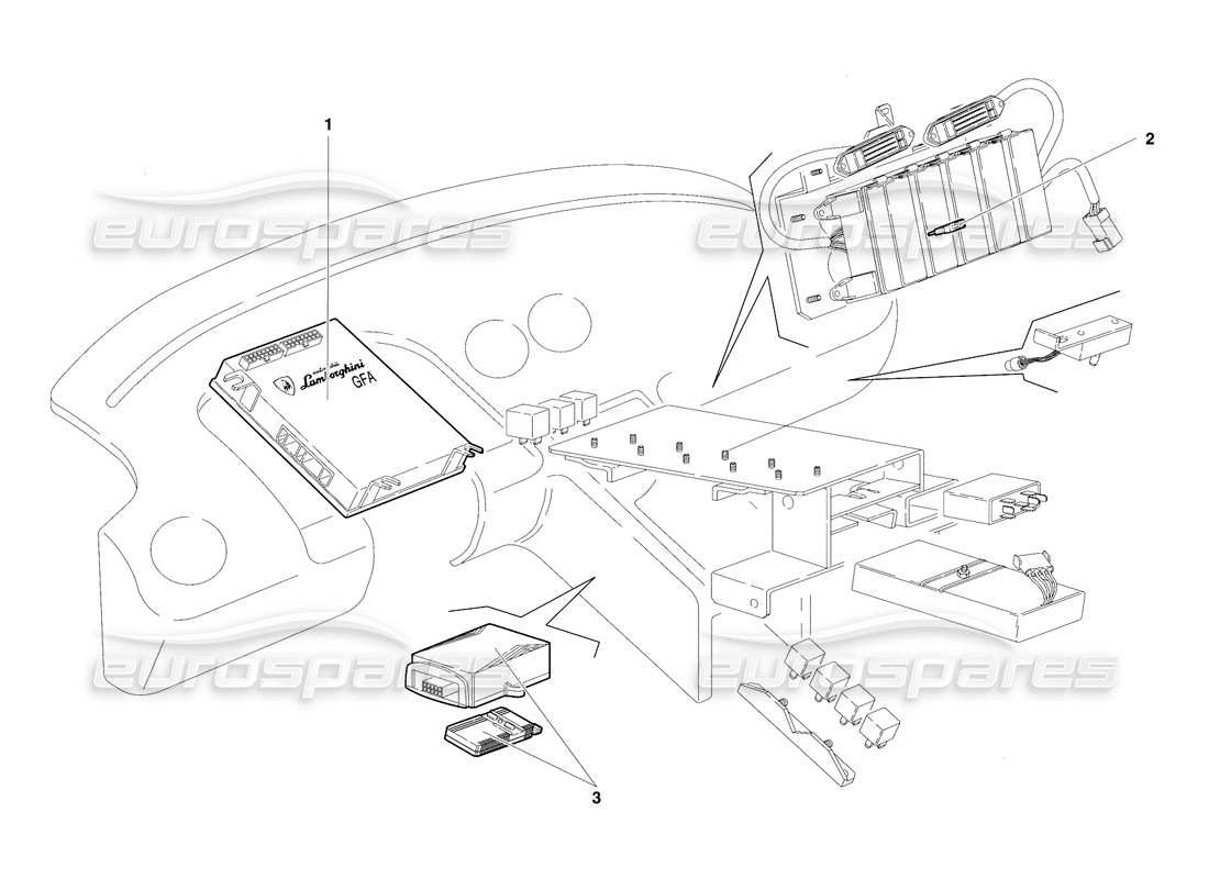 lamborghini diablo se30 (1995) impianto elettrico (valido per il canada - gennaio 1995) diagramma delle parti