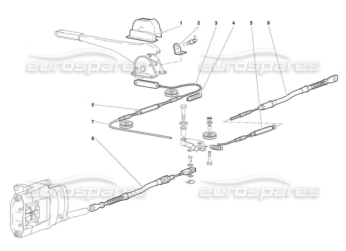 lamborghini diablo (1991) freno a mano (valido per la versione australiana - ottobre 1991) diagramma delle parti