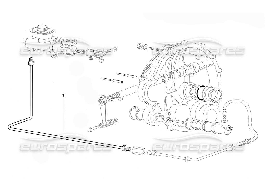 lamborghini diablo (1991) leve di comando della frizione (valide per la versione gb - ottobre 1991) diagramma delle parti