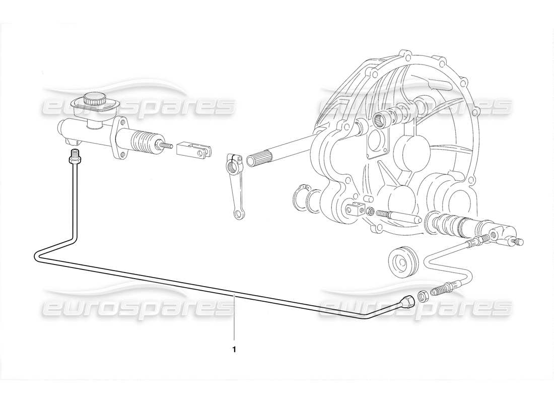 lamborghini diablo se30 (1995) leva di comando della frizione (valida per versione rh d. - gennaio 1995) diagramma delle parti