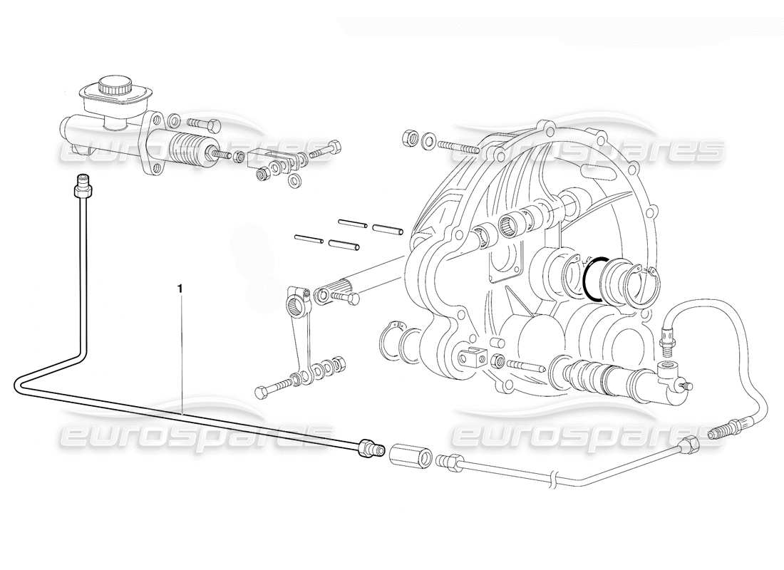 lamborghini diablo (1991) leve di comando della frizione (valide per la versione australiana - ottobre 1991) diagramma delle parti