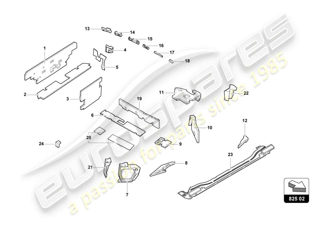 lamborghini tecnica (2023) smorzamento diagramma delle parti