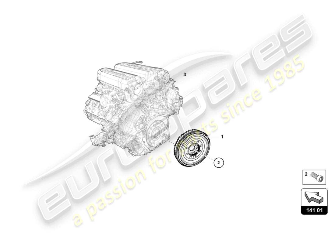 lamborghini sto (2023) volano bimassa diagramma delle parti