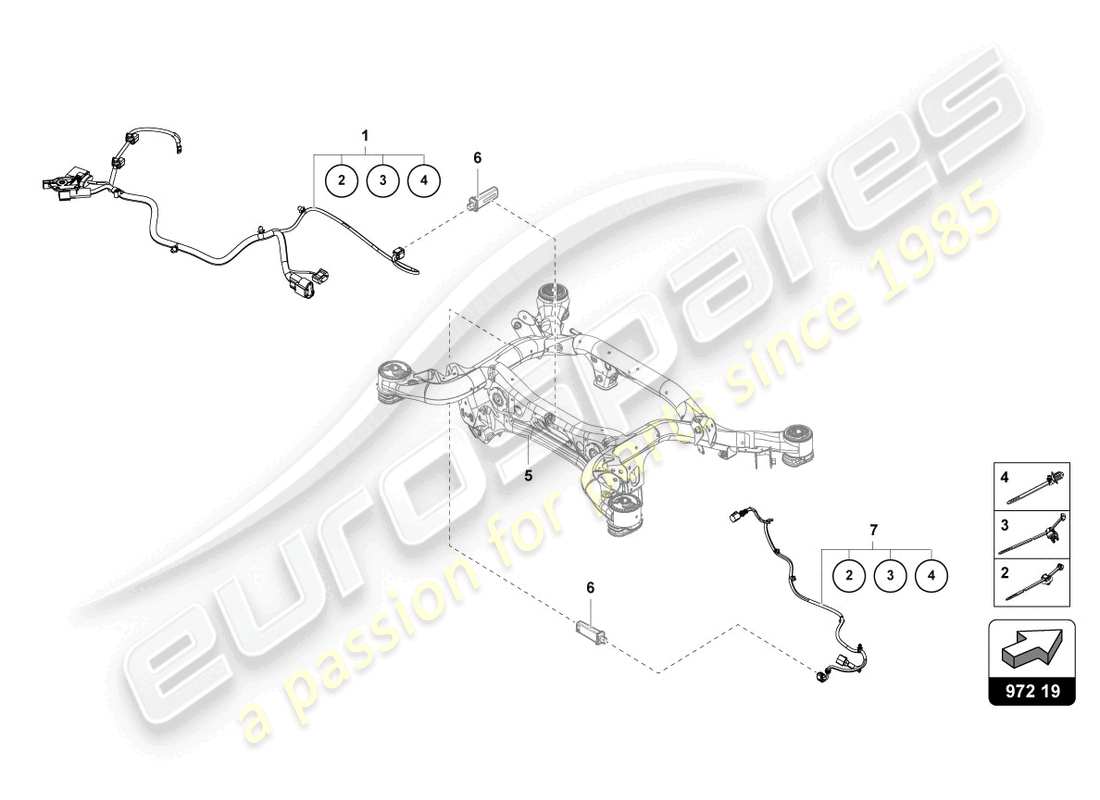 lamborghini urus (2019) cablaggio per impianto elettrico centrale diagramma delle parti