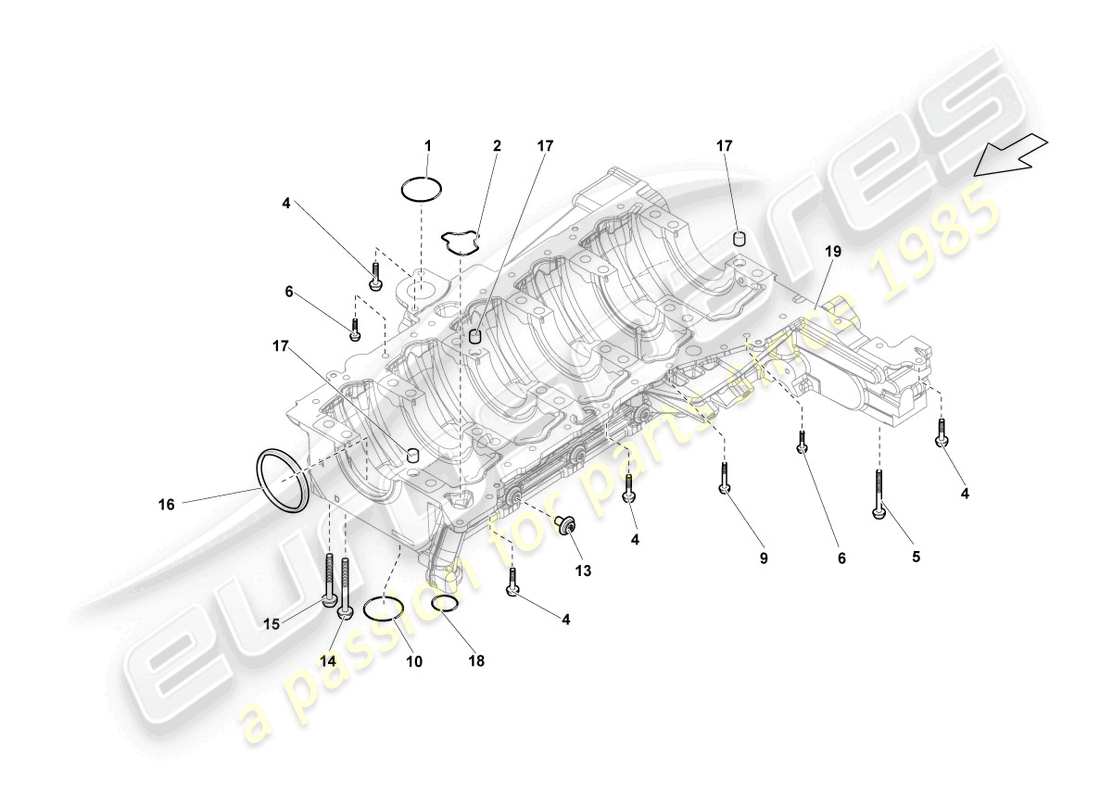 lamborghini blancpain sts (2013) componenti di fissaggio e guarnizioni schema delle parti
