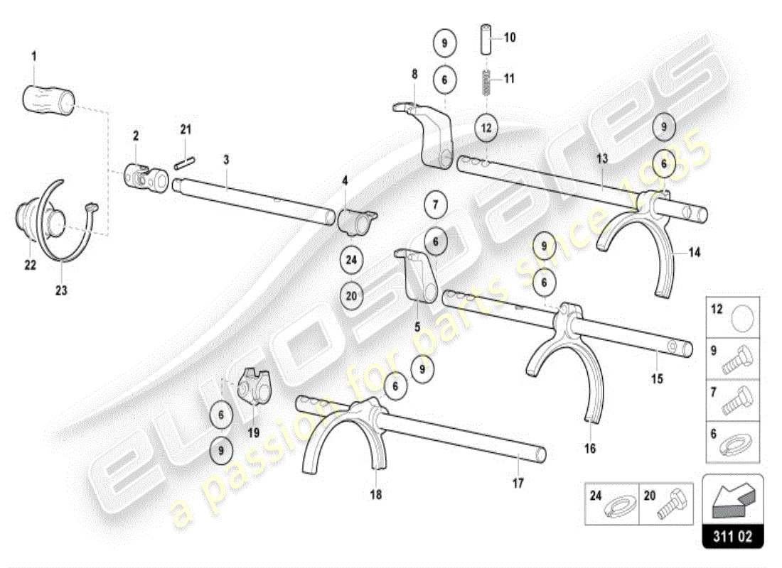 lamborghini diablo vt (1998) riduttore diagramma delle parti
