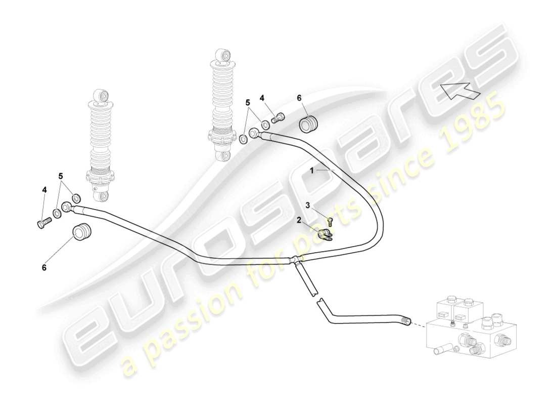 lamborghini lp640 roadster (2009) telaio (diagramma delle parti self