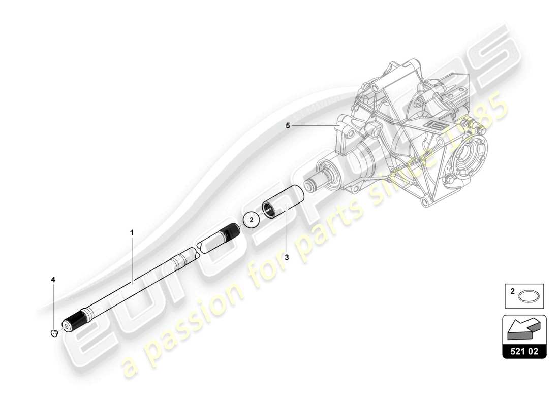 lamborghini 2022 (ultimae roadster) diagramma delle parti dell'albero di entrata