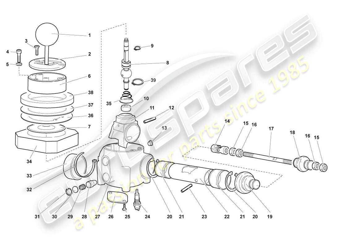 lamborghini reventon roadster montaggio per meccanismo del cambio diagramma delle parti