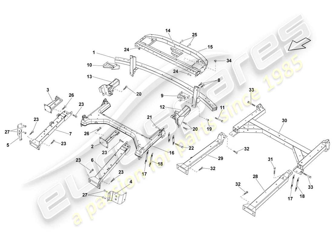 lamborghini lp570-4 sl (2013) lato posteriore parte posteriore schema delle parti