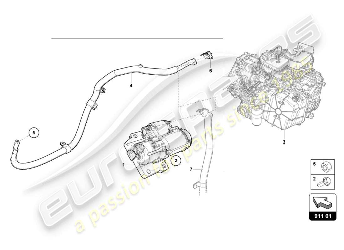lamborghini 2024 (sterrato) schema delle parti di starter