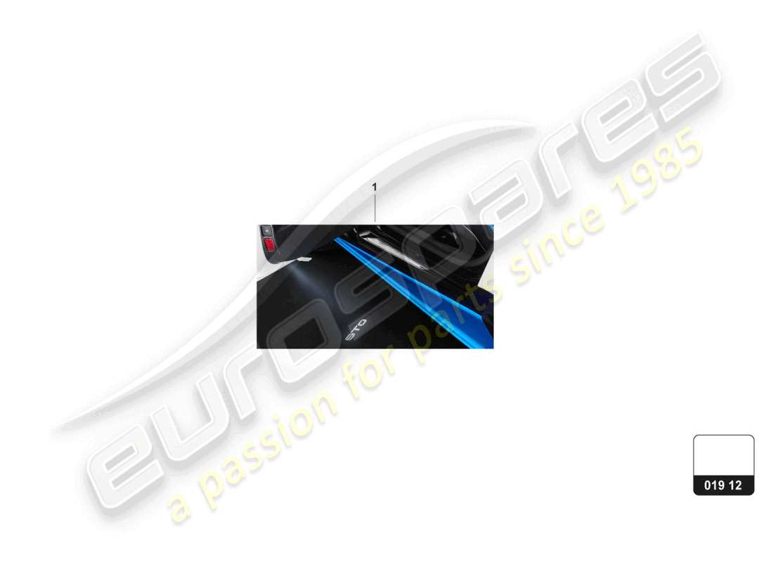 lamborghini huracan sto (accessories) sistema di illuminazione schema delle parti