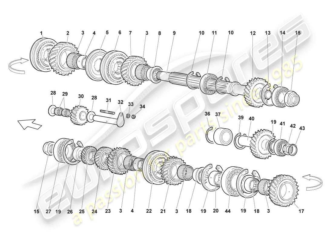 lamborghini lp670-4 sv (2010) albero di uscita diagramma delle parti