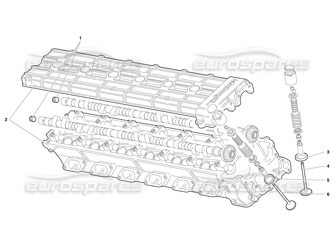 lamborghini diablo se30 (1995) diagramma delle parti testata destra (valido per gli usa - gennaio 1995).