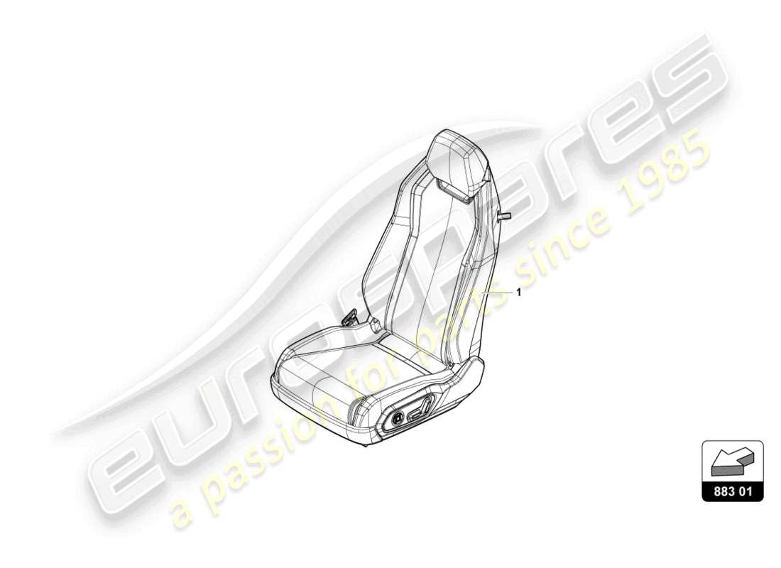 lamborghini urus performante (2023) sedili posteriori diagramma delle parti