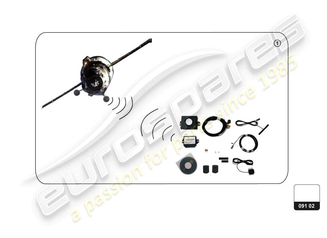 lamborghini accessories (sto) kit installazione per sistema di navigazione mobile -gps- schema parte