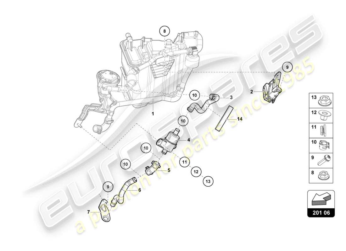 lamborghini sto (2022) contenitore per carbone attivo diagramma delle parti