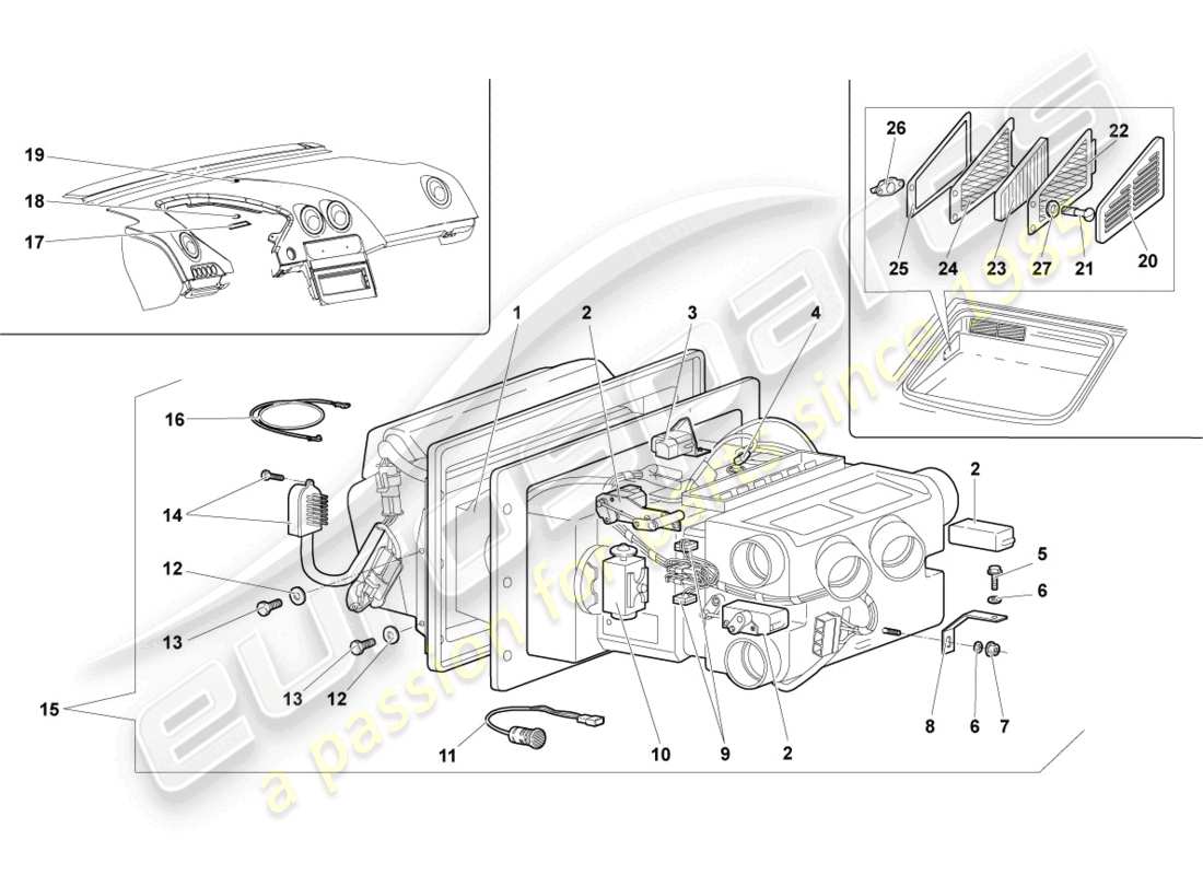 lamborghini reventon aria condizionata diagramma delle parti