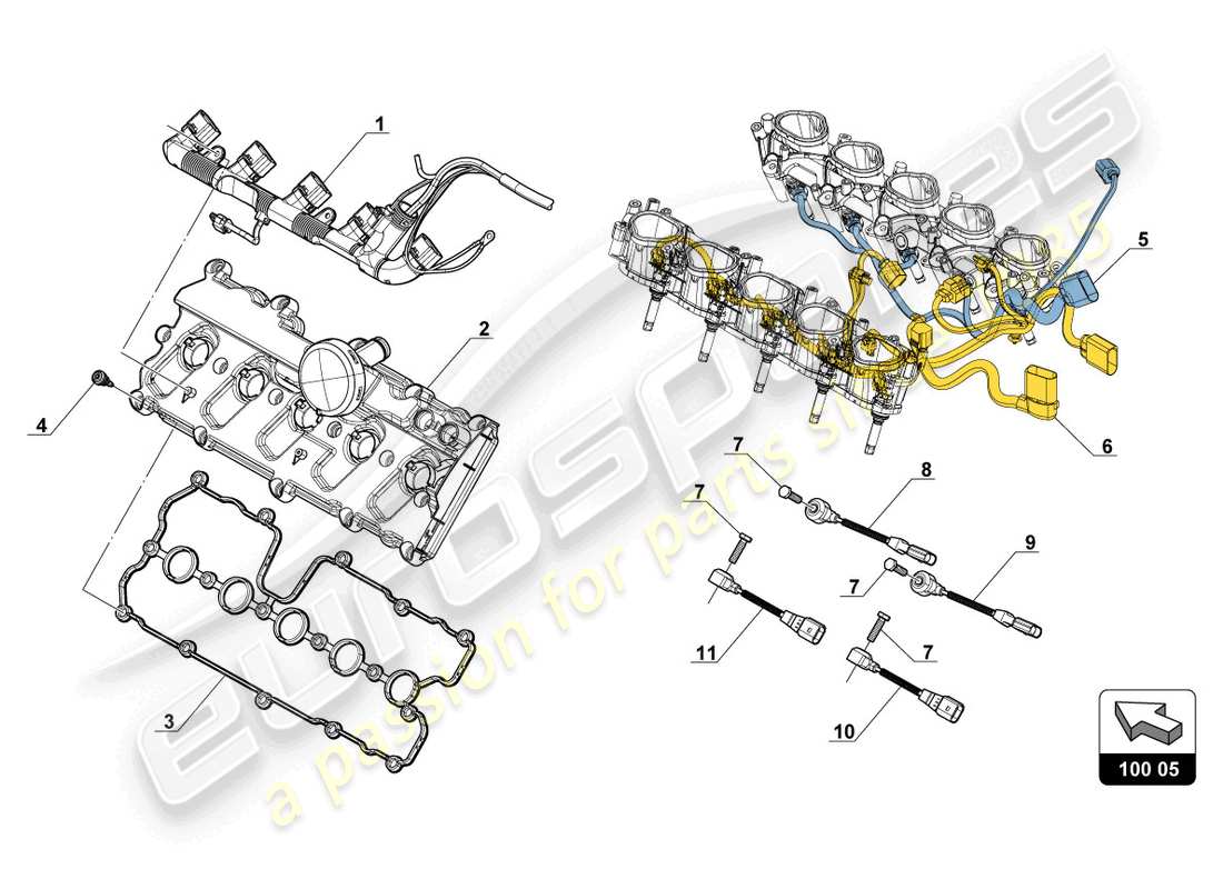 lamborghini gt3 (2017) schema delle parti iniezione carburante