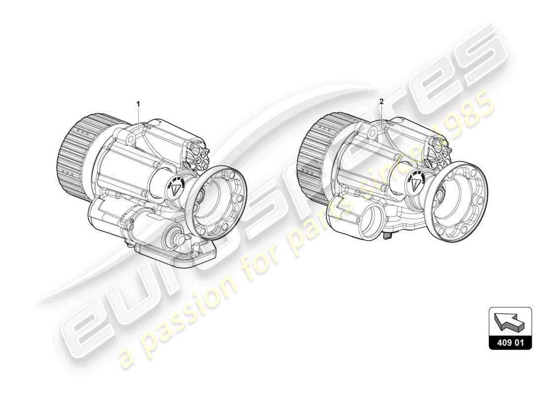 lamborghini countach lpi 800-4 (2022) differenziale assale anteriore diagramma delle parti