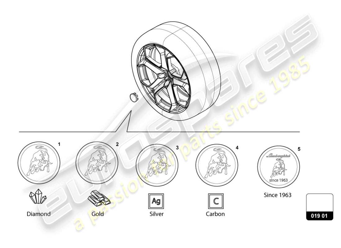 lamborghini urus performante (accessories) diagramma delle parti del tappo ingrassaggio