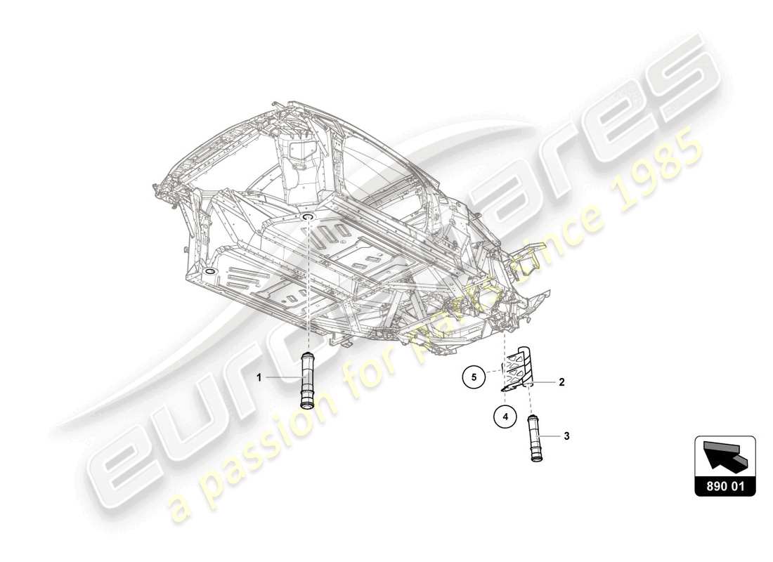 lamborghini super trofeo evo (2018) diagramma delle parti airjack