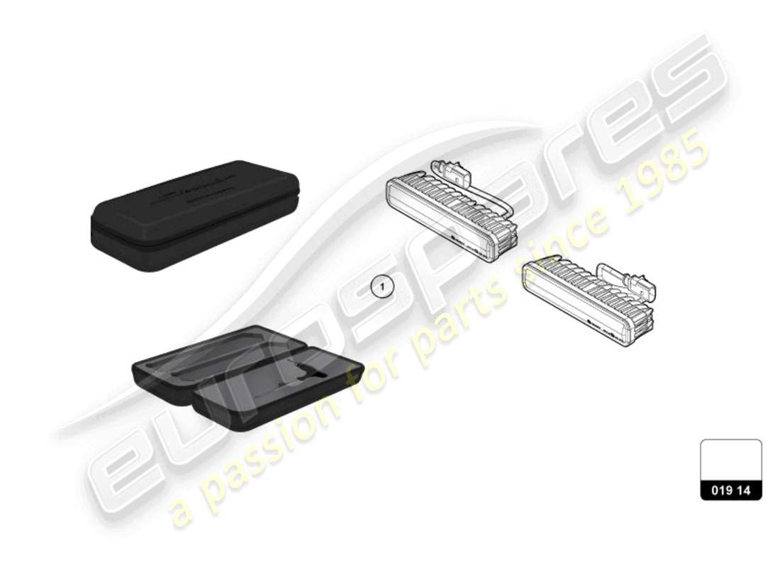 lamborghini huracan sterrato (accessories) diagramma delle parti delle luci anteriori
