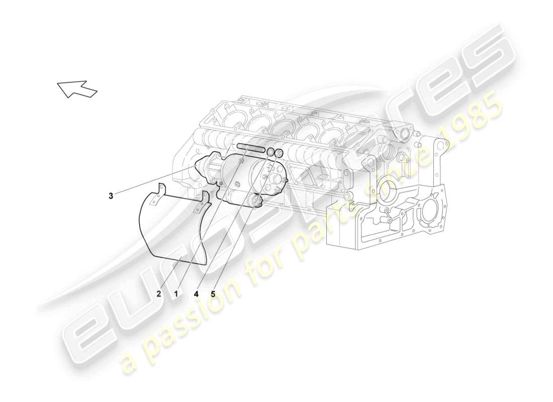 un diagramma delle parti dal catalogo delle parti lamborghini lp640 roadster (2007)