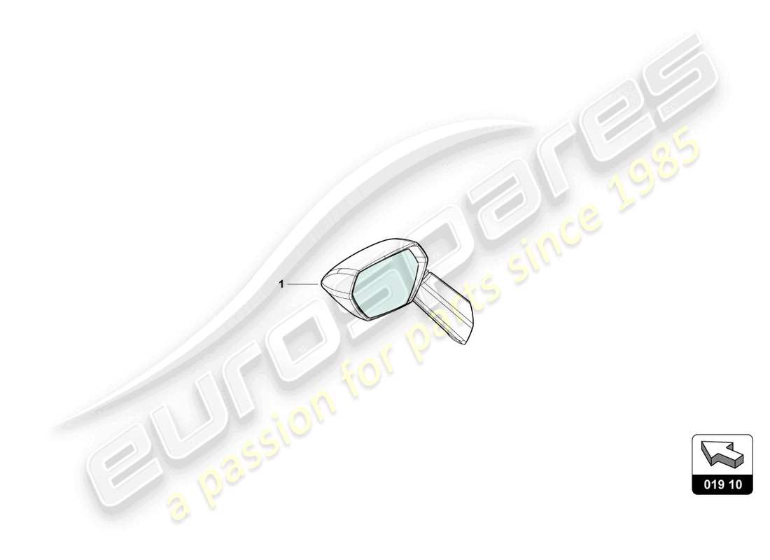 lamborghini huracan sterrato (accessories) borsa per specchio esterno schema delle parti
