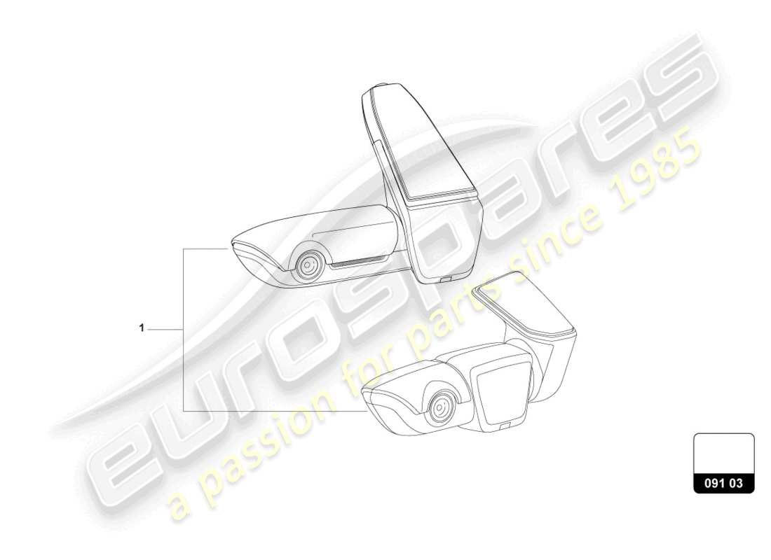lamborghini urus s (accessories) telecamera diagramma delle parti