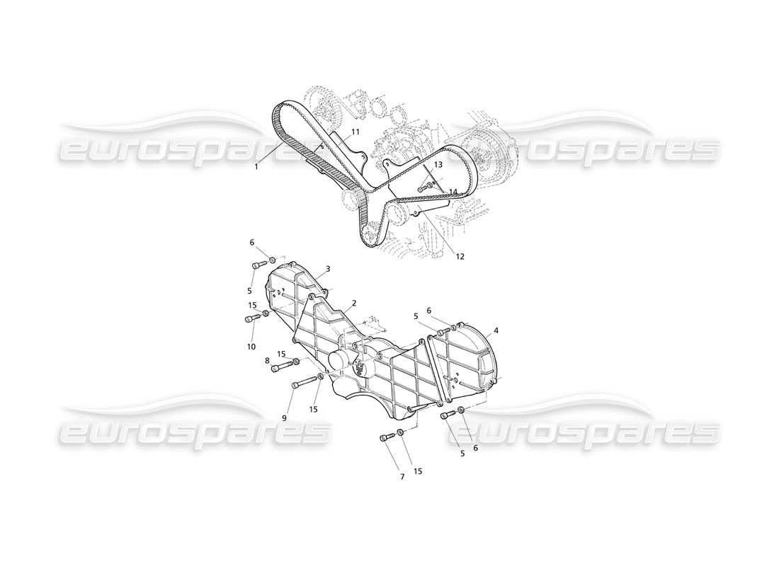 maserati qtp v8 evoluzione comando di temporizzazione e diagramma delle parti delle copertine
