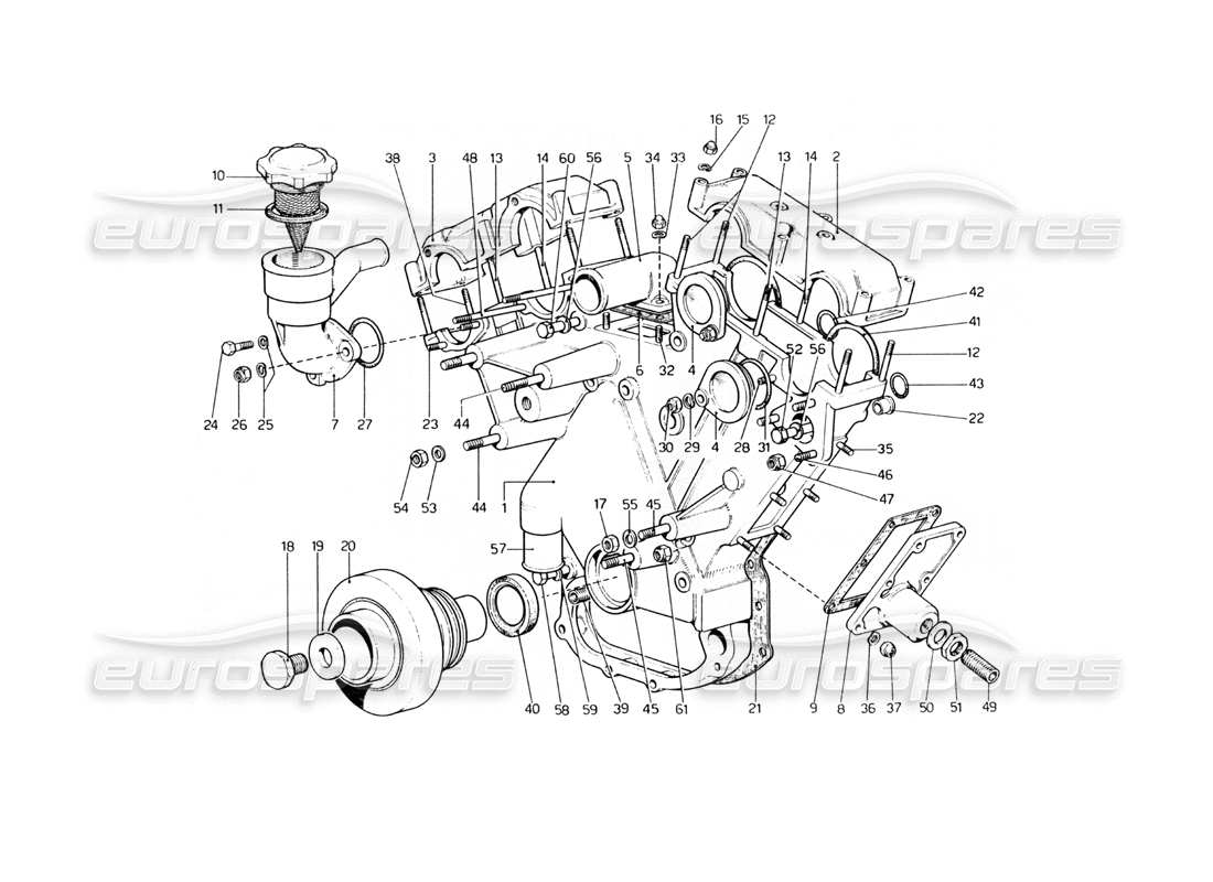 ferrari 400 gt (mechanical) diagramma delle parti del sistema di cronometraggio