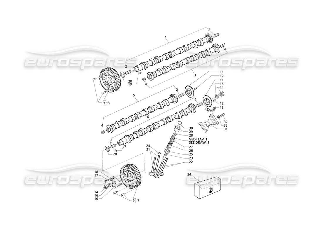 maserati qtp v8 evoluzione diagramma delle parti di temporizzazione