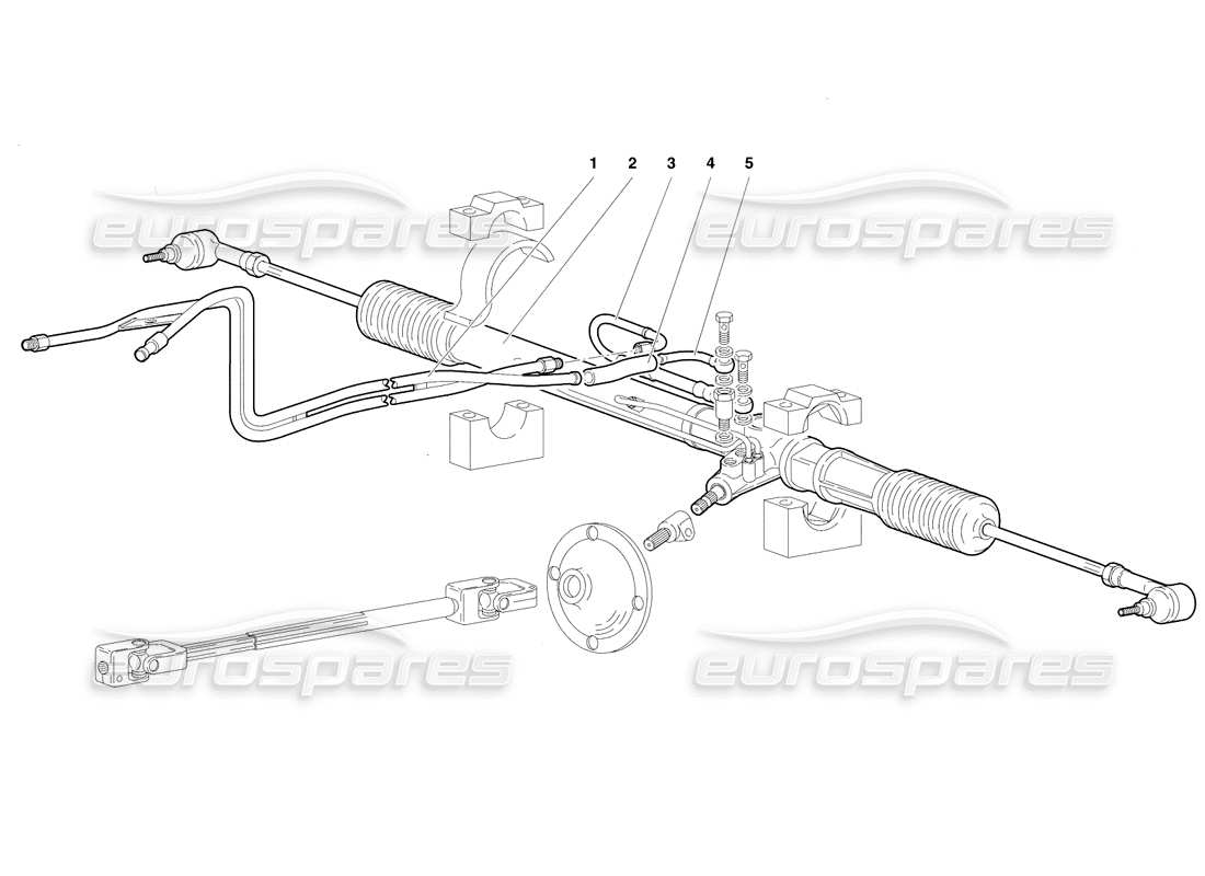 lamborghini diablo se30 (1995) servosterzo (opzionale) (valido per versione rh d. - gennaio 1995) diagramma delle parti