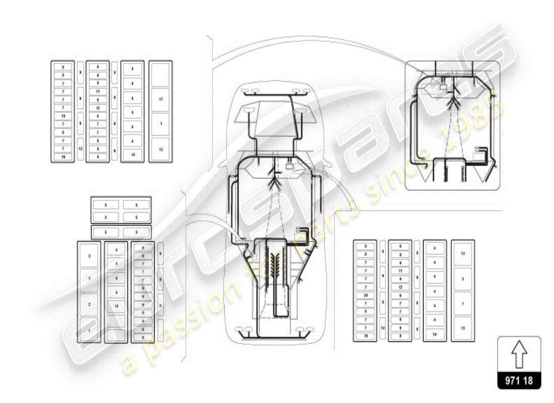 lamborghini diablo vt (1999) schema delle parti dell'impianto elettrico