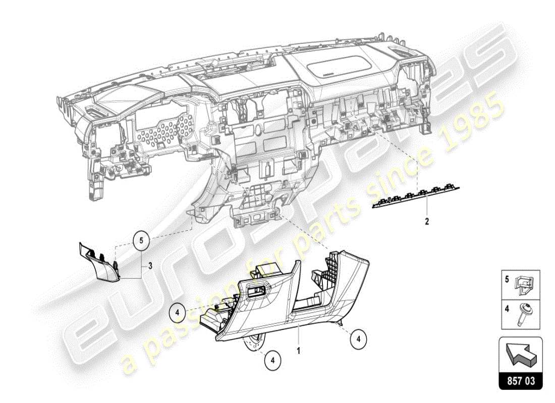 lamborghini 2025 | urus se instrumententafel teilediagramm