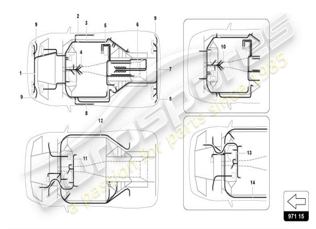 lamborghini diablo vt (1999) sistema elettrico diagramma delle parti