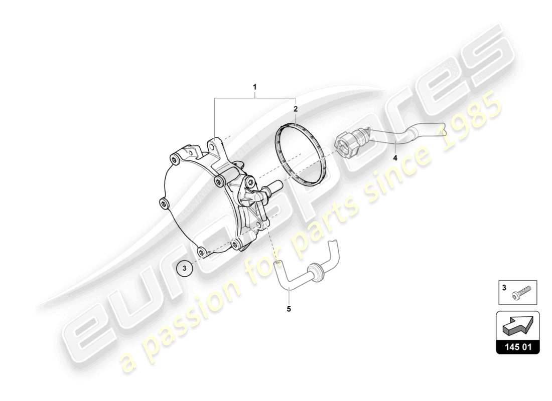 lamborghini urus s (2024) pompa a vuoto diagramma delle parti