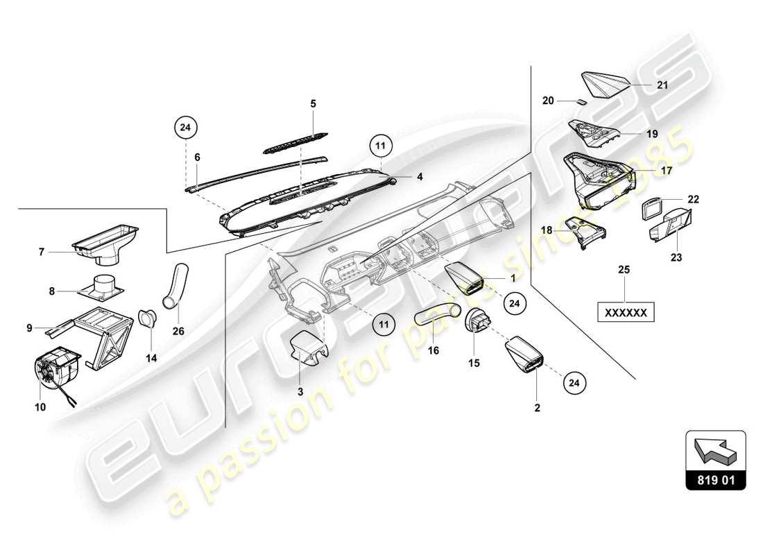 diagramma della parte contenente il codice parte n90897402