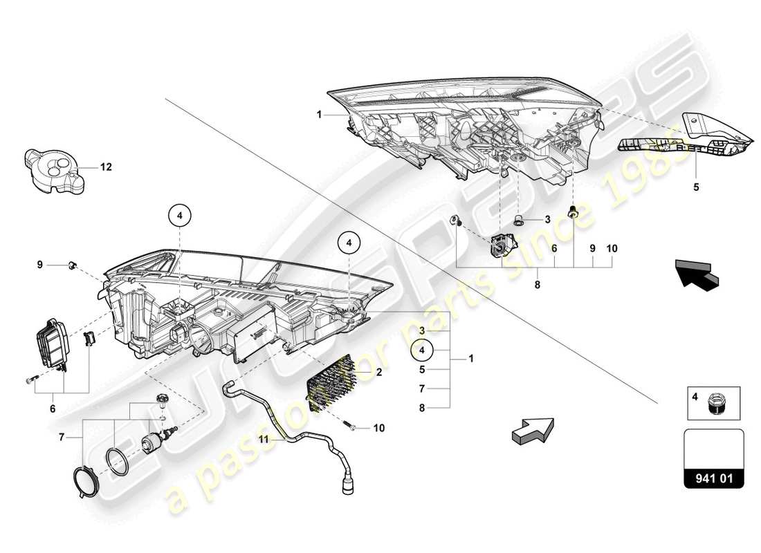 diagramma della parte contenente il codice parte 4ml941192