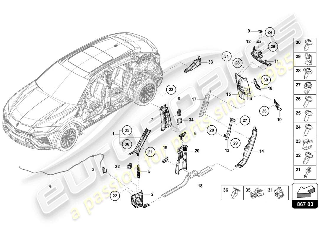 diagramma della parte contenente il codice parte wht000868