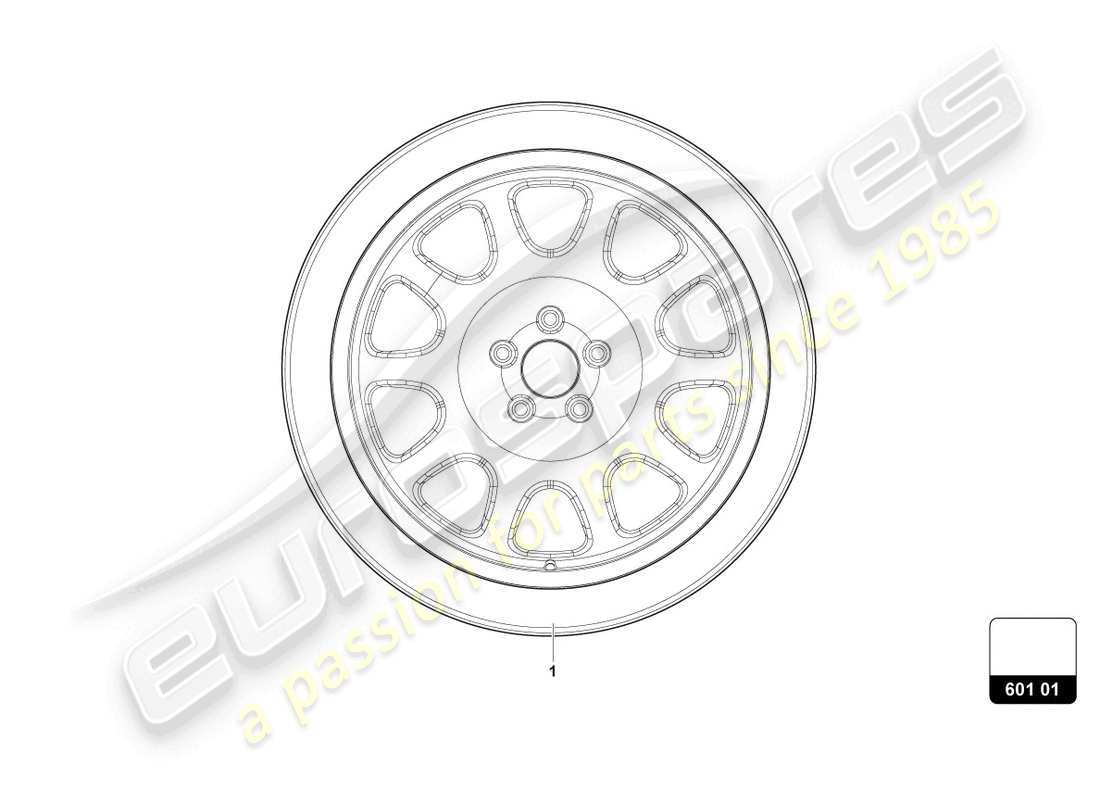 lamborghini urus (2020) ruota di scorta diagramma delle parti