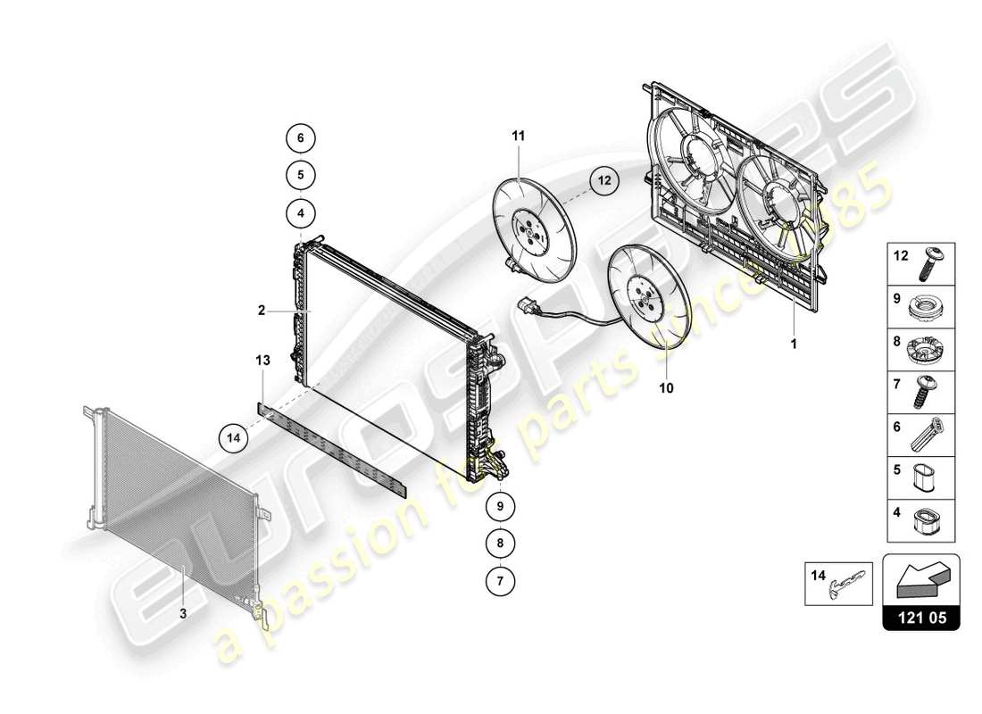 diagramma della parte contenente il codice parte 4m0121268a