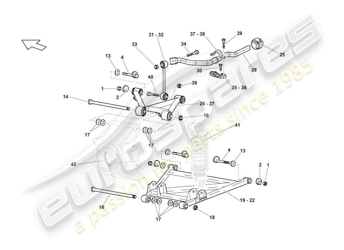 un diagramma delle parti dal catalogo delle parti lamborghini murcielago