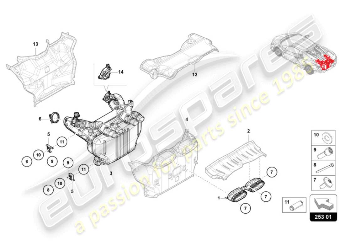 diagramma della parte contenente il codice parte 4t0251198a
