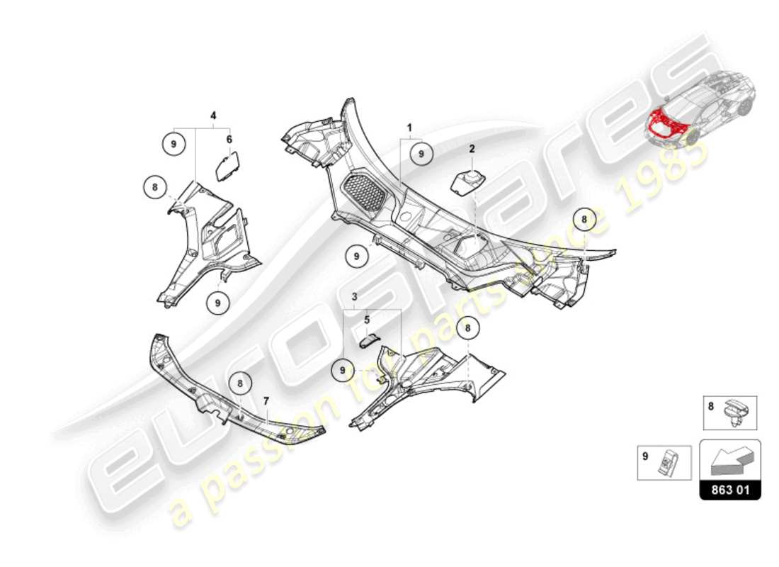 diagramma della parte contenente il codice parte 47a815715